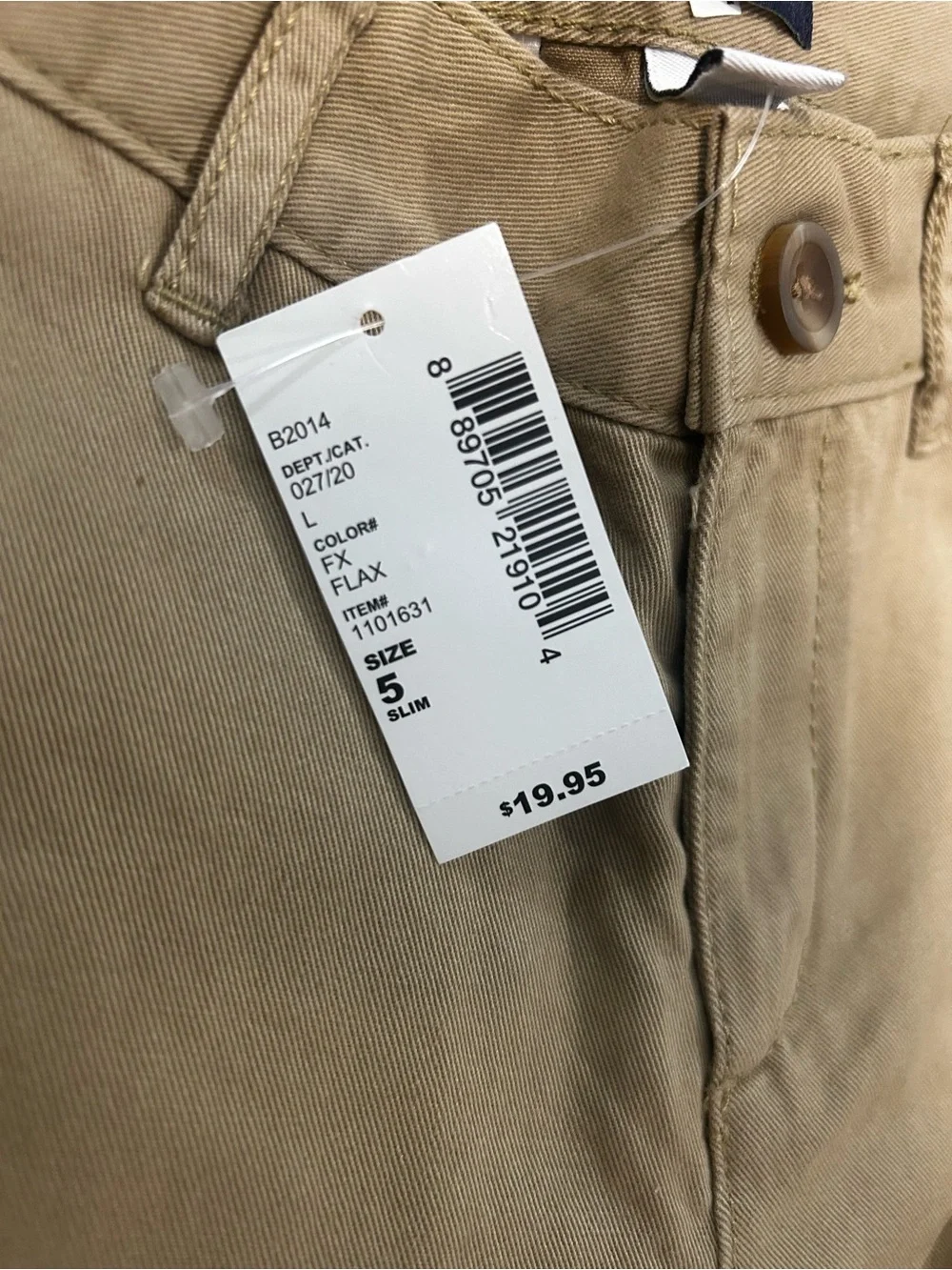 NEW! Lot Of 2 Boys The Children’s Place Khaki Uniform Pants Size 5 Slim
